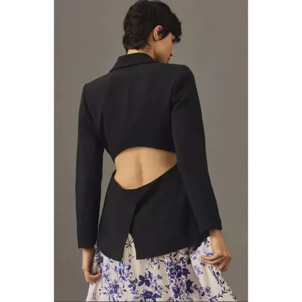 Maeve By Anthropologie Boudoir Back-Cutout Blazer. SZ M - Picture 2 of 8